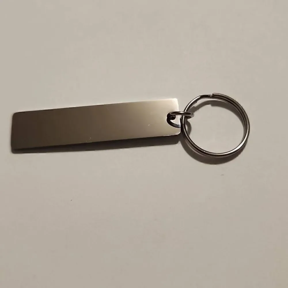Silver Toned Metal Keychain with Phrase NWOT